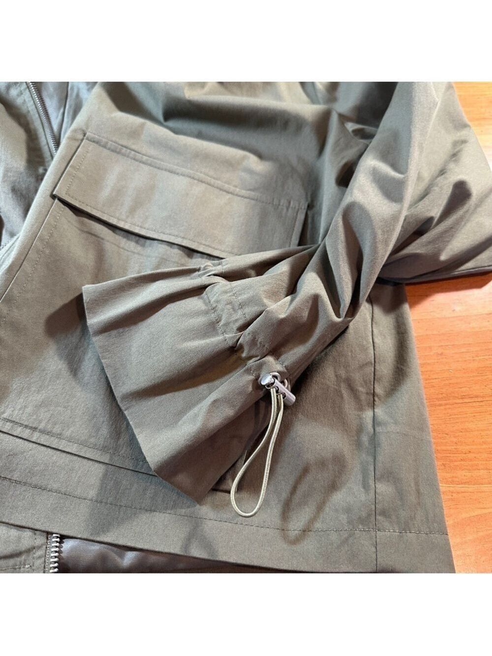 Bagatelle Collection Lightweight Army Green Hooded Jacket - Size Large - Picture 4 of 10